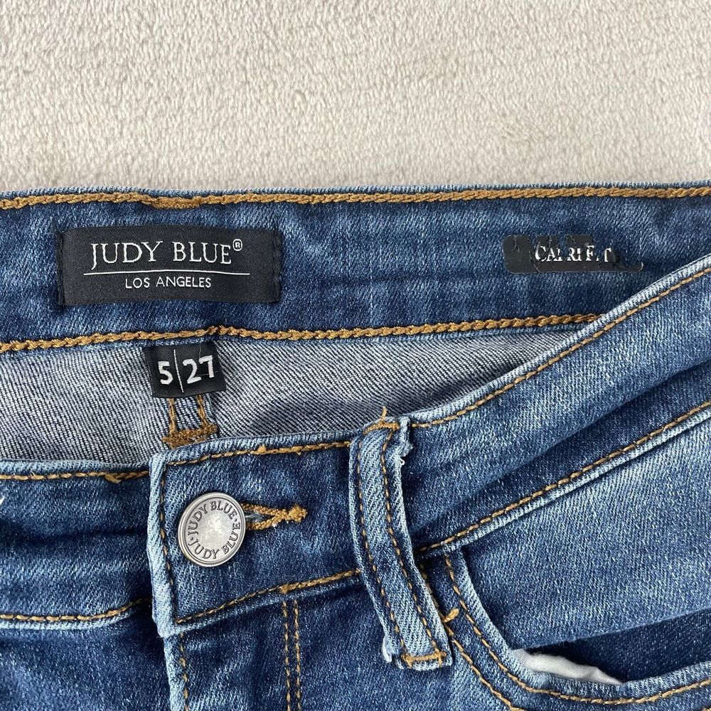 Judy Blue‎ Capri Fit Jeans Women 5/27 Blue Wash Straight Leg Stretch JB82154DK - Picture 2 of 9
